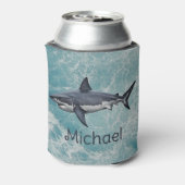 Blauwe Groene Oceaan haaienvis Gepersonaliseerd Blikjeskoeler (Blikje Achterkant)