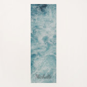 Blauwe Groene Oceaan Zomer Beach Waves Custom Yogamat (Voorkant)