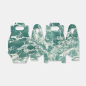 Blauwe groene oceaangolven bedankdoosjes (Uitgevouwen)