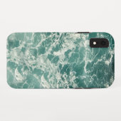 Blauwe groene oceaangolven Case-Mate iPhone case (Achterkant (horizontaal))