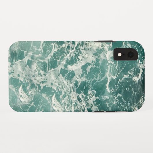 Blauwe groene oceaangolven Case-Mate iPhone case (Achterkant (horizontaal))