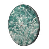 Blauwe groene oceaangolven dartbord (Voorkant Rechts)