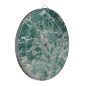 Blauwe groene oceaangolven dartbord (Voorkant Links)
