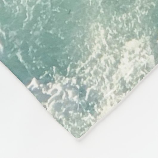 Blauwe groene oceaangolven fleece deken (Hoek)