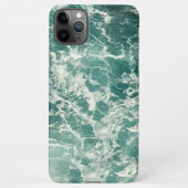 Blauwe groene oceaangolven iPhone hoesje (Achterkant)