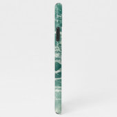 Blauwe groene oceaangolven iPhone hoesje (Rechterkant)