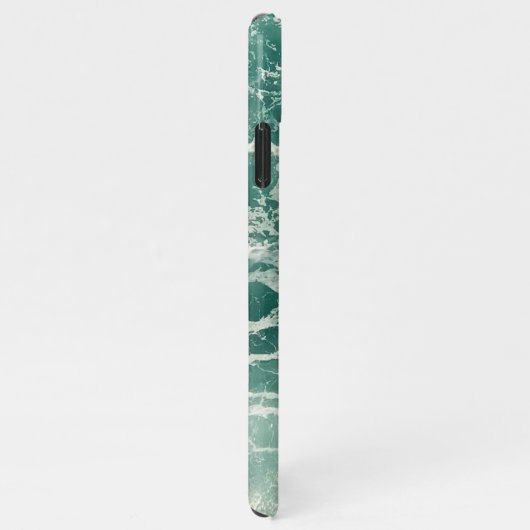 Blauwe groene oceaangolven iPhone hoesje (Rechterkant)