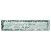 Blauwe groene oceaangolven naambordje (Voorkant)