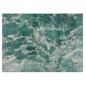 Blauwe groene oceaangolven snijplank (Voorkant)
