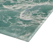 Blauwe groene oceaangolven snijplank (Hoek)