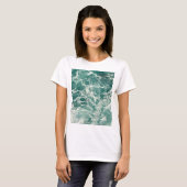 Blauwe groene oceaangolven t-shirt (Voorkant volledig)