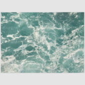 Blauwe groene oceaangolven tissuepapier (Voorkant)