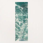 Blauwe groene oceaangolven yogamat (Voorkant)