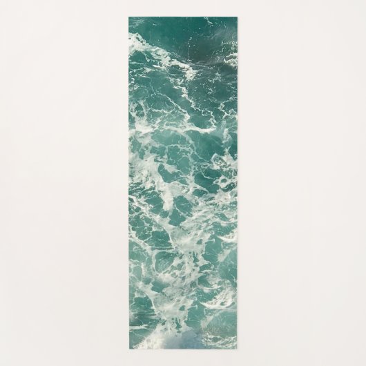 Blauwe groene oceaangolven yogamat (Voorkant)