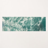 Blauwe groene oceaangolven yogamat (Voorkant (horizontaal))