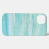 Blauwe groene oceaanlagen Waterverf Patroon Case-Mate iPhone Case (Achterkant (horizontaal))