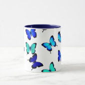 Blauwe groene Oerwoud Butterflies Mok (Midden)