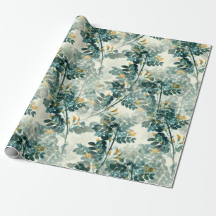 Blauwe groene olie Cadeaupapier