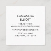 Blauwe, groene, Paarse en gouden Abstracte vloeien Vierkante Visitekaartje (Achterkant)