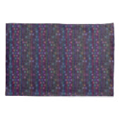 Blauwe, groene, paarse, roze vierkanten met strepe kussensloop (Achterkant)