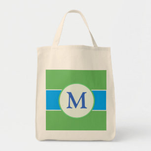 Blauwe groene patroonzakken tote bag