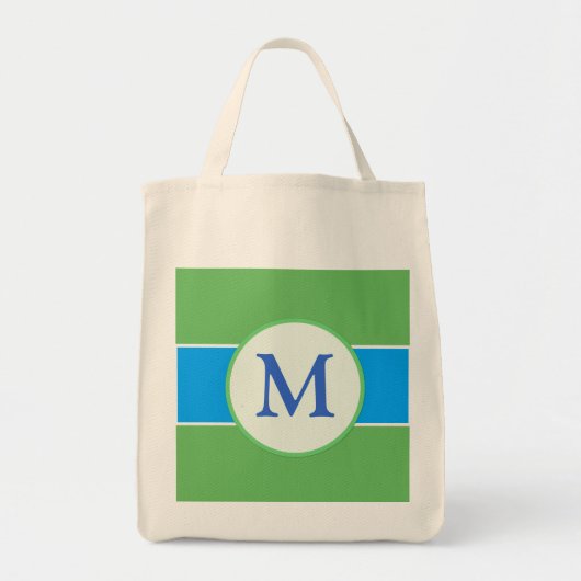 Blauwe groene patroonzakken tote bag (Voorkant)