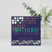 Blauwe groene Pop Stippen Kaart (Staand voorkant)