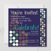 Blauwe groene Pop Stippen Kaart (Achterkant)