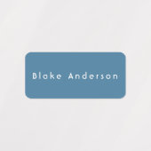 Blauwe groene rechthoek Kledingetiketten van Kind Labels (Design 2)