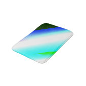 Blauwe groene regenboog abstracte textuurkunst t badmat (Gekanteld)