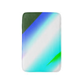 Blauwe groene regenboog abstracte textuurkunst t badmat (Voorkant Verticaal)