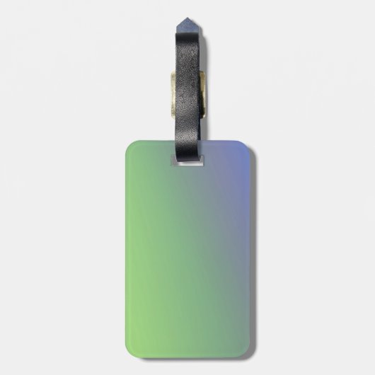 Blauwe groene regenboog abstracte textuurkunst t bagagelabel (Achterkant verticaal)