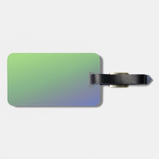 Blauwe groene regenboog abstracte textuurkunst t bagagelabel (Achterkant horizontaal)