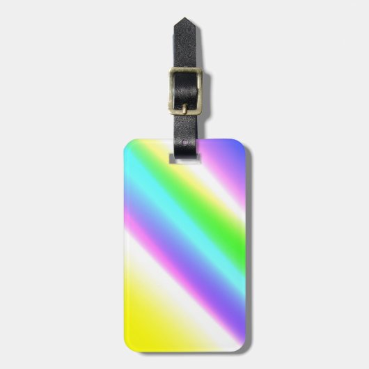 Blauwe groene regenboog abstracte textuurkunst t bagagelabel (Voorkant verticaal)