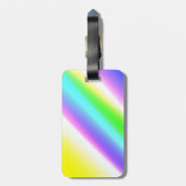 Blauwe groene regenboog abstracte textuurkunst t bagagelabel (Achterkant verticaal)