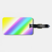 Blauwe groene regenboog abstracte textuurkunst t bagagelabel (Achterkant horizontaal)