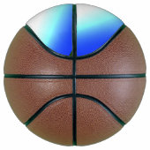 Blauwe groene regenboog abstracte textuurkunst t basketbal (Rechts)