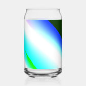 Blauwe groene regenboog abstracte textuurkunst t blikvorm glas (Achterkant)