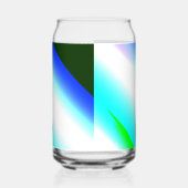 Blauwe groene regenboog abstracte textuurkunst t blikvorm glas (Rechts)