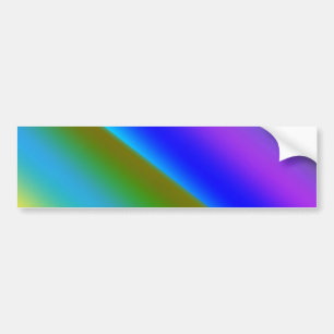 Blauwe groene regenboog abstracte textuurkunst t bumpersticker