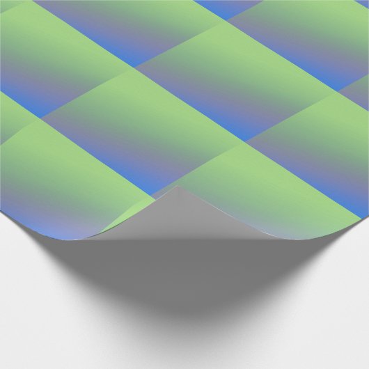 Blauwe groene regenboog abstracte textuurkunst t cadeaupapier (Hoek)