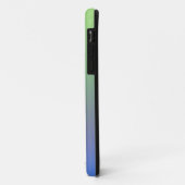 Blauwe groene regenboog abstracte textuurkunst t Case-Mate iPhone case (Achterkant/links)