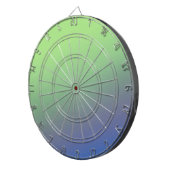 Blauwe groene regenboog abstracte textuurkunst t dartbord (Voorkant Rechts)