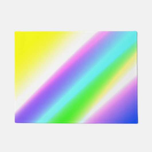 Blauwe groene regenboog abstracte textuurkunst t deurmat (Voorkant)