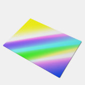 Blauwe groene regenboog abstracte textuurkunst t deurmat (Schuin)