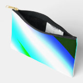 Blauwe groene regenboog abstracte textuurkunst t etui (Open)