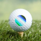 Blauwe groene regenboog abstracte textuurkunst t golfballen (Insitu Shirt)