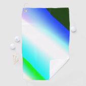 Blauwe groene regenboog abstracte textuurkunst t golfhanddoek (Insitu)