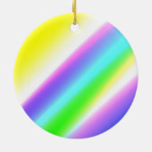 Blauwe groene regenboog abstracte textuurkunst t keramisch ornament (Achterkant)