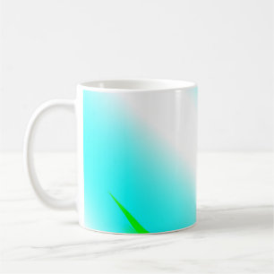 Blauwe groene regenboog abstracte textuurkunst t koffiemok